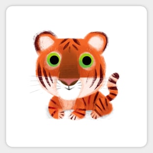 Baby Tiger White Sticker